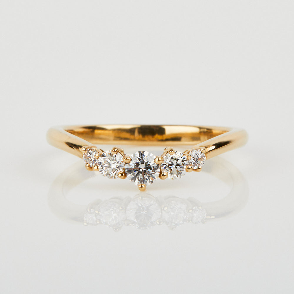 0.25 TCW Round Shaped Half Eternity Lab Grown Diamond Wedding Band